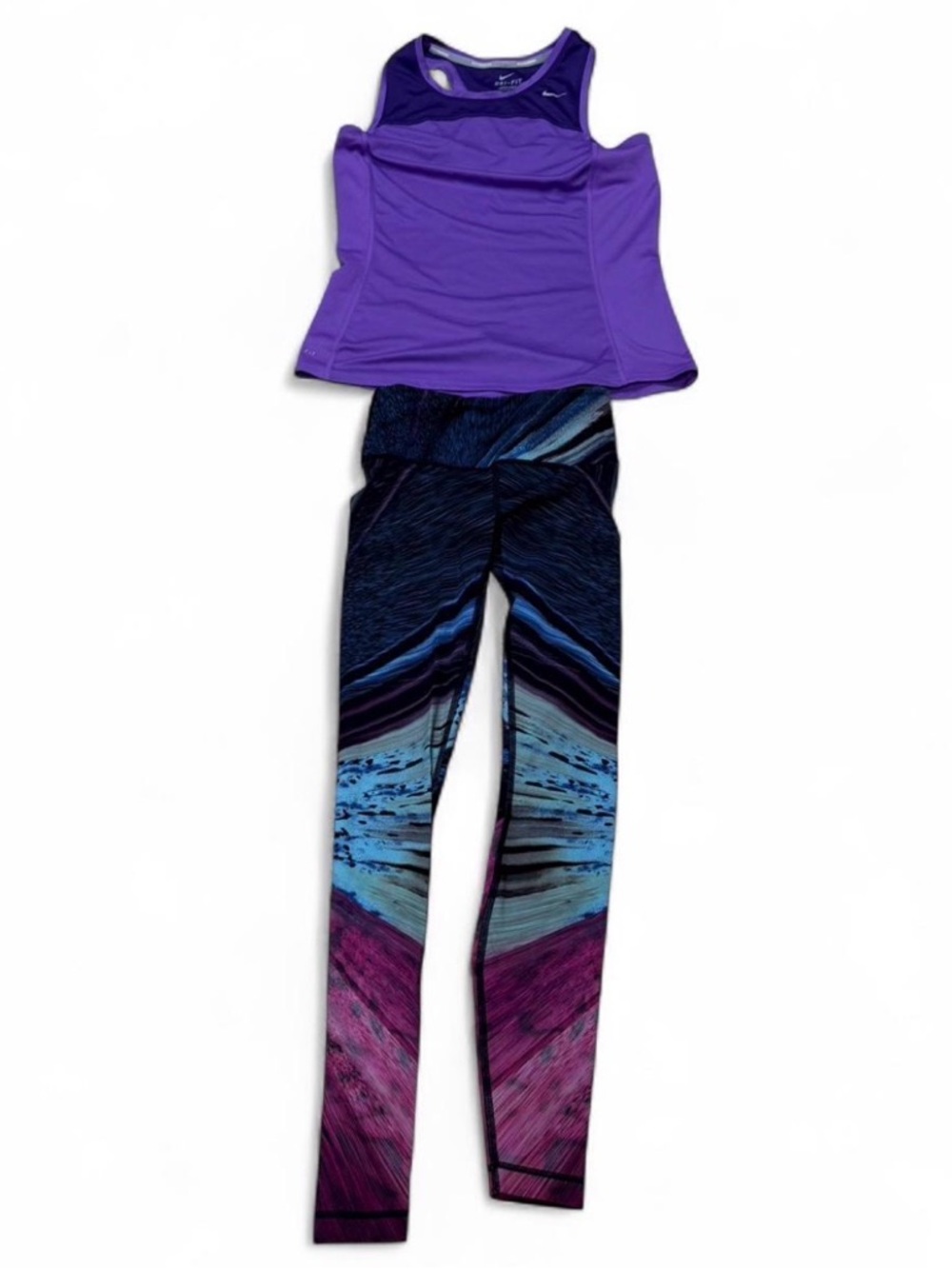 lululemon athletica Purple and Blue Patterned Performance Leggings